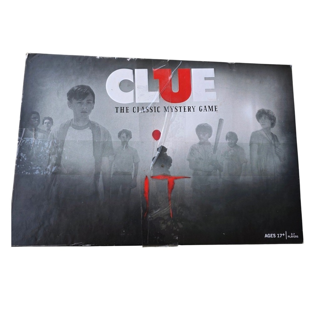 Clue IT The Classic Mystery Game Stephen King Pennywise Board USAopoly 2019 E3‎